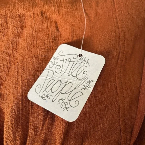 Free People Caroline One-Shoulder Top Brown, small NWT - Picture 5 of 5